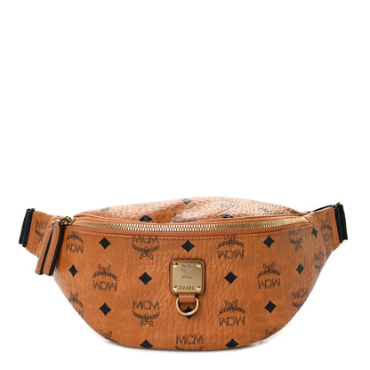 MCM Visetos Medium Fusten Belt Bag Cognac 1 of 10