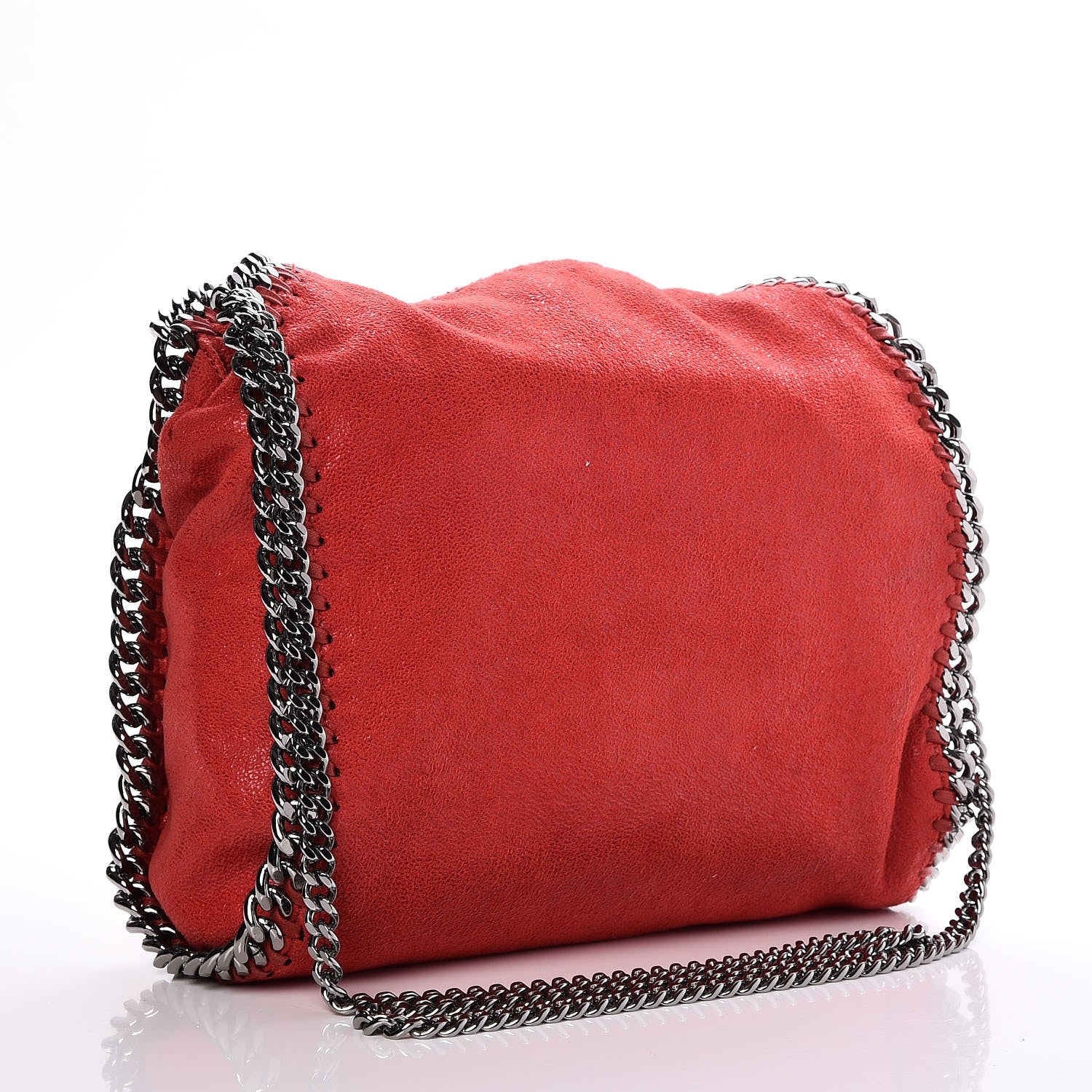 Stella McCartney Shaggy Deer Mini Falabella Shoulder Bag Cherry 3 of 8