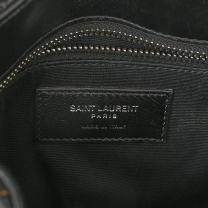 Saint Laurent Calfskin Y Quilted Monogram Toy Loulou Crossbody Bag Black 6 of 9