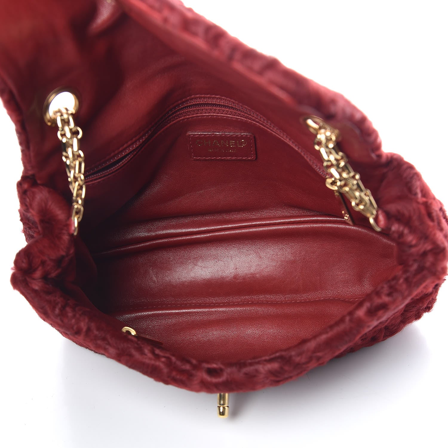 Chanel Persian Lamb Fur Small Single Flap Red 8 of 19
