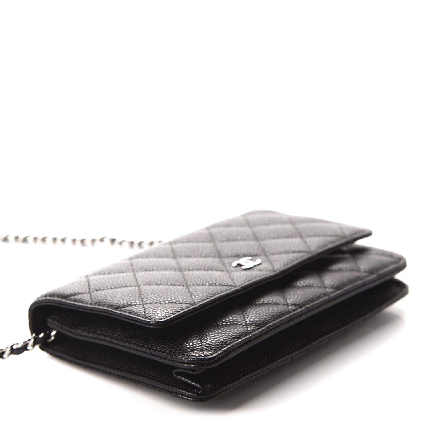 Chanel Caviar Quilted Wallet On Chain WOC Black 4 of 12