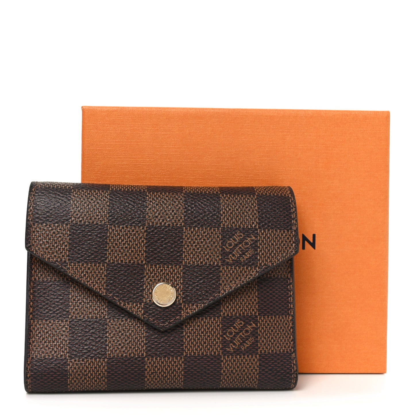 Damier Ebene Victorine Wallet Rouge