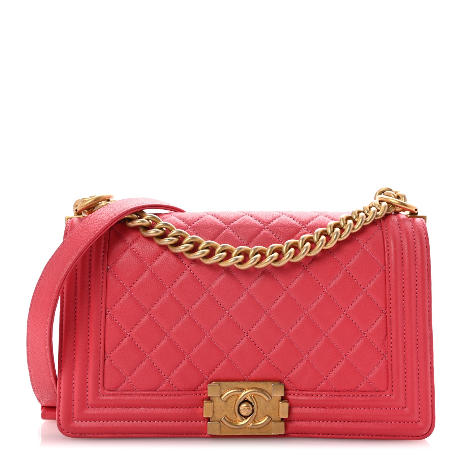 Chanel Caviar Quilted Medium Boy Flap Pink 1 of 11