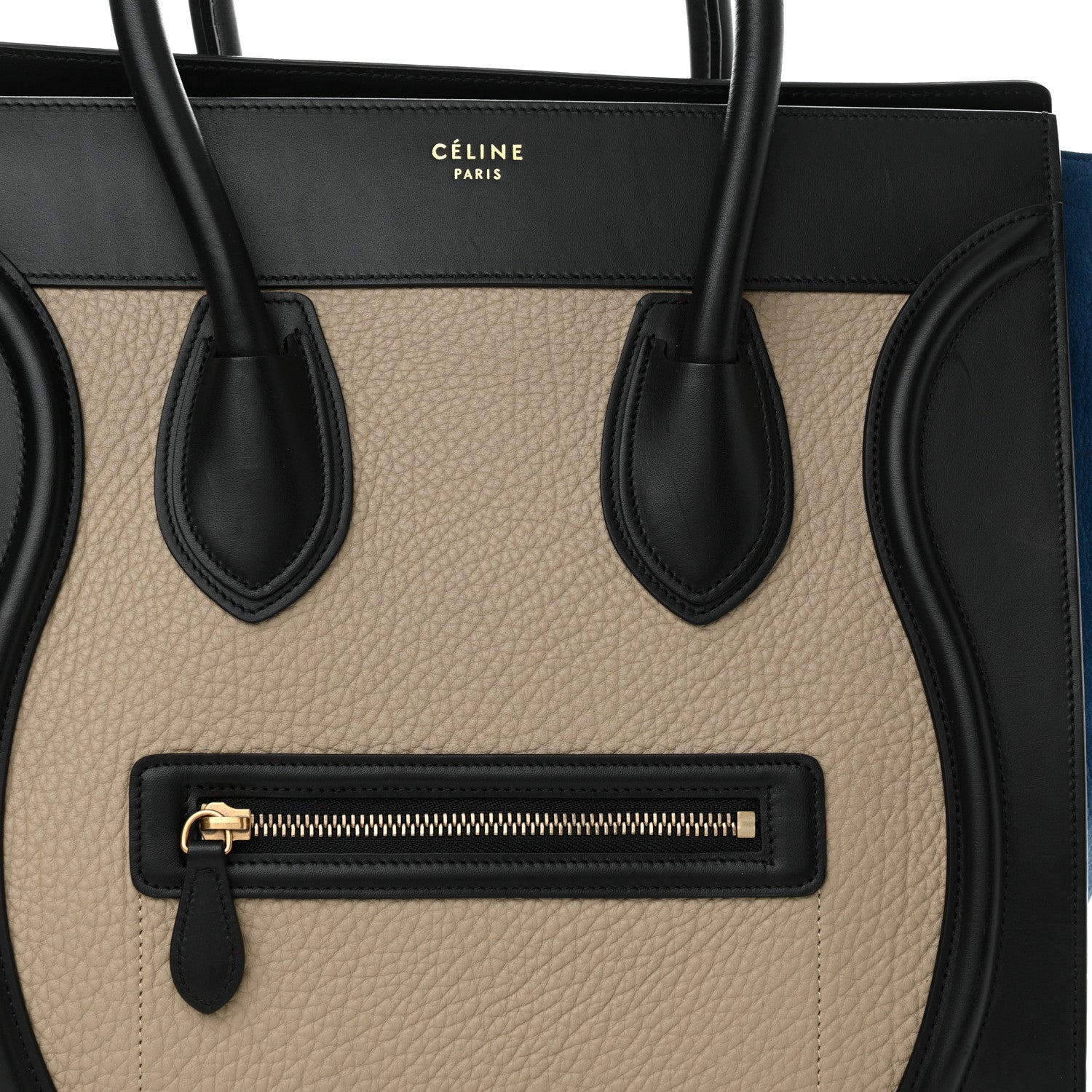 Celine Bullhide Calfskin Suede Mini Tri-Color Luggage Light Taupe 7 of 11