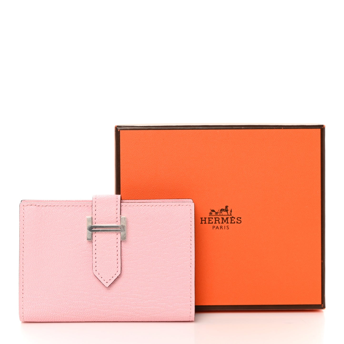 Chevre Mysore Bearn Card Holder Wallet Rose Sakura