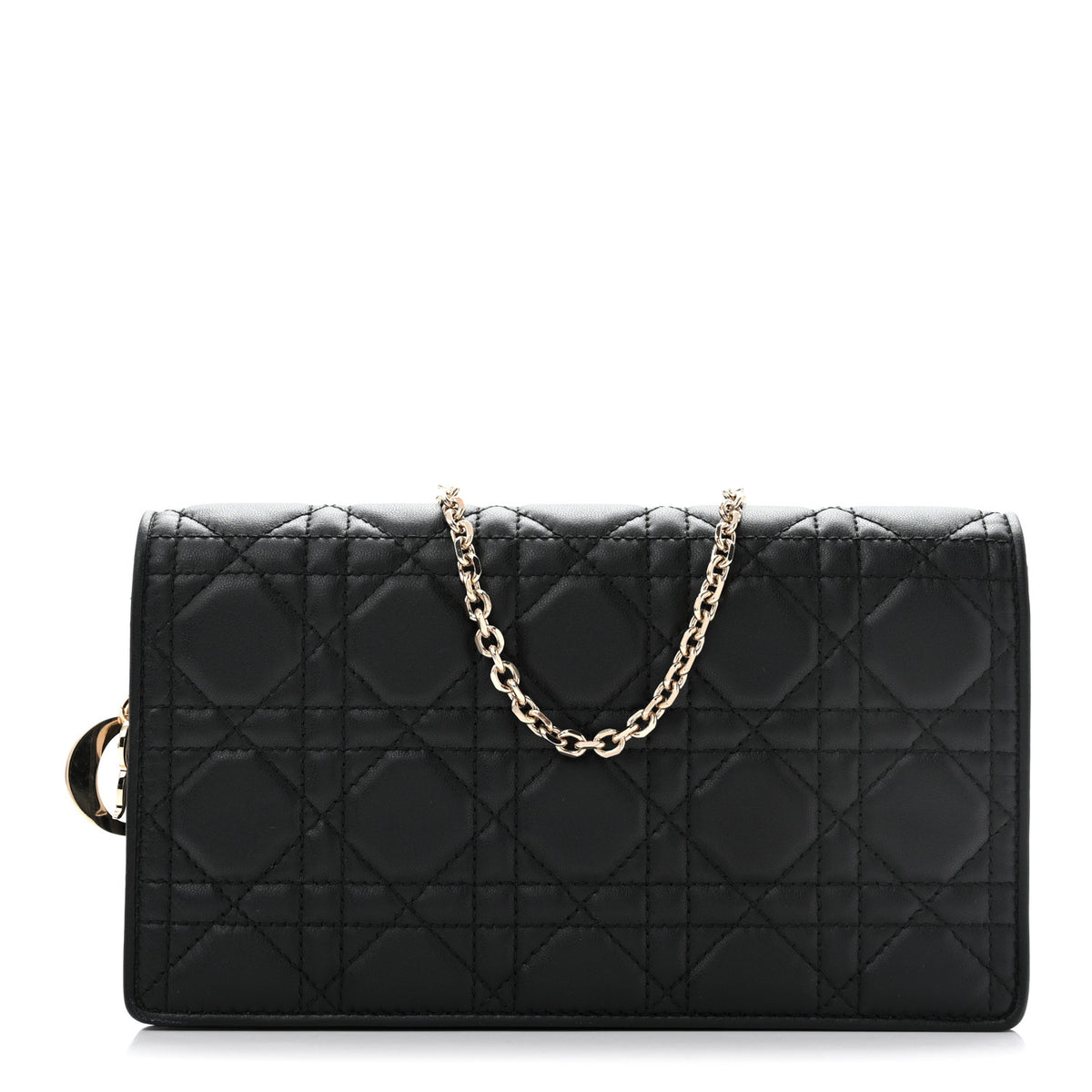 Christian Dior Lambskin Cannage Lady Dior Pouch Black 1 of 13