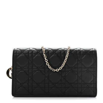 Christian Dior Lambskin Cannage Lady Dior Pouch Black 1 of 13