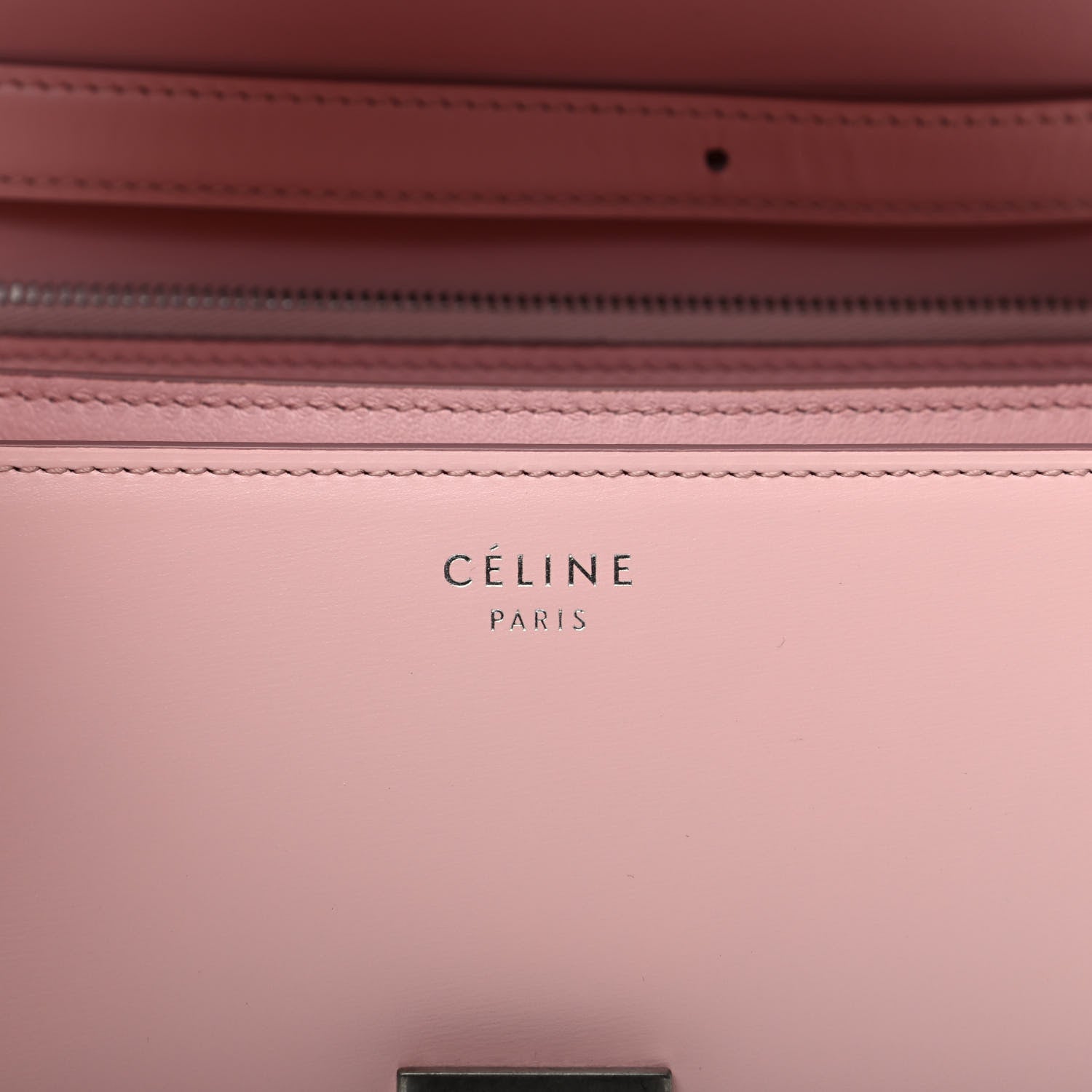 Celine Box Calfskin Medium Classic Box Flap Bag Pink 8 of 11