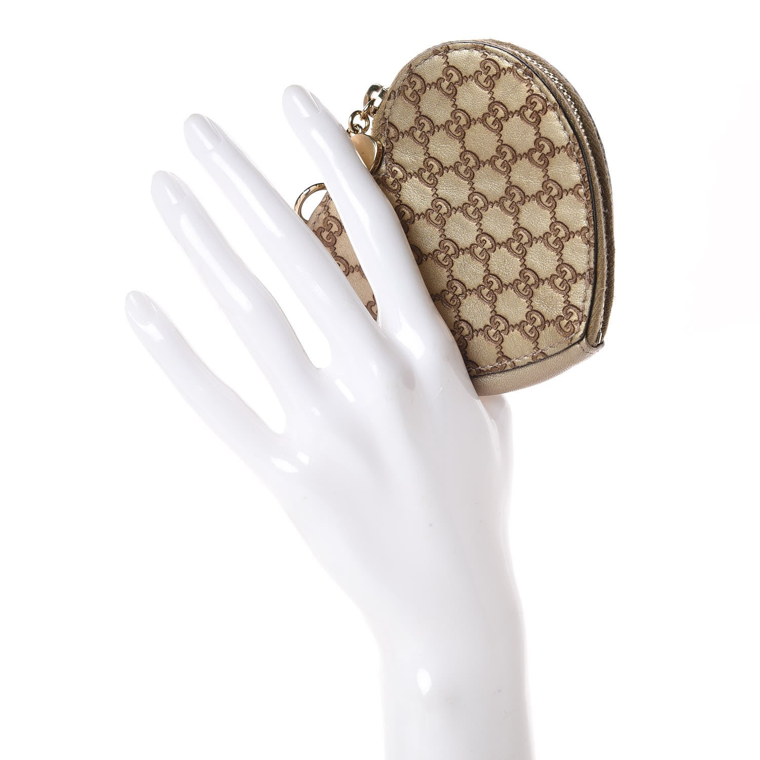 Gucci Microguccissima Heart Coin Purse Gold 2 of 8