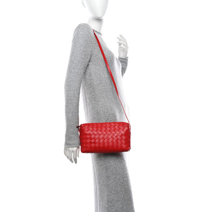 Bottega Veneta Nappa Intrecciato Small Camera Bag Red 2 of 13