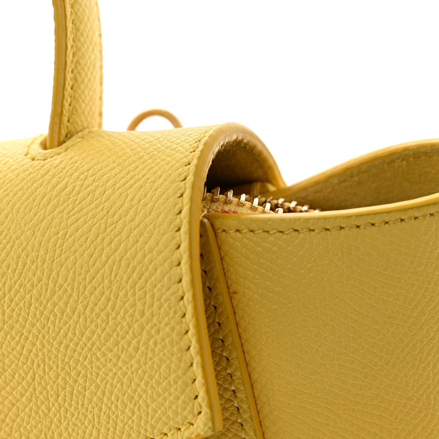 Grained Calfskin Nano Belt Bag Citron