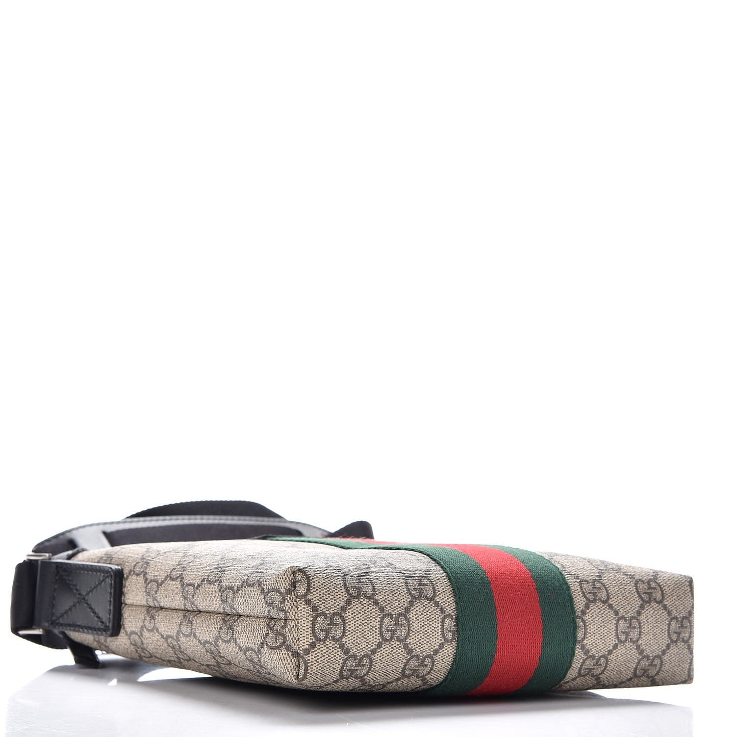 GG Supreme Monogram Web Messenger Bag Black