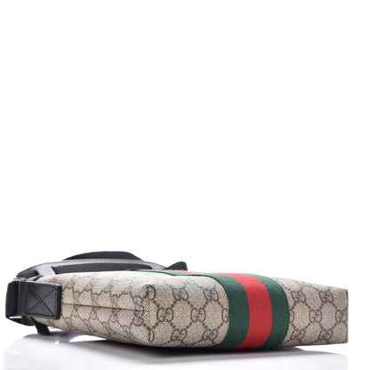 Gucci GG Supreme Monogram Web Messenger Bag Black 4 of 7