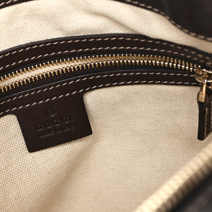 Gucci Monogram Web Mayfair Top Handle Satchel Dark Brown 6 of 10