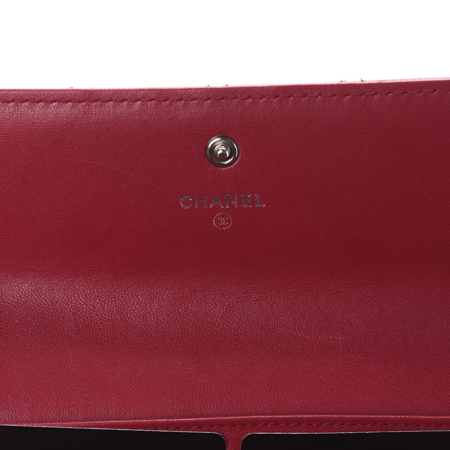 Chanel Calfskin Diamond Stitch Large Gusset Flap Wallet Dark Pink 6 of 7
