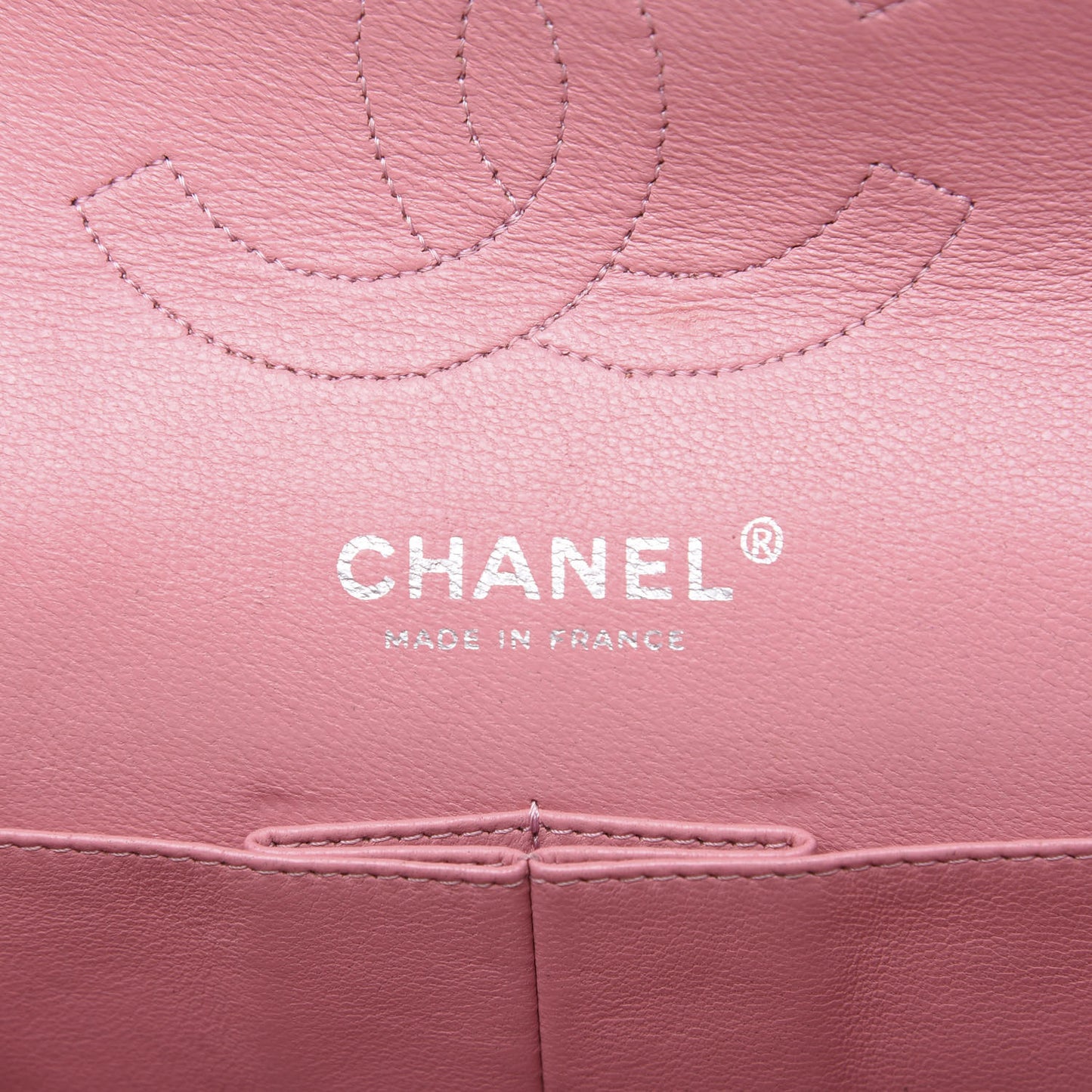 Lambskin Quilted Medium Double Flap Light Pink