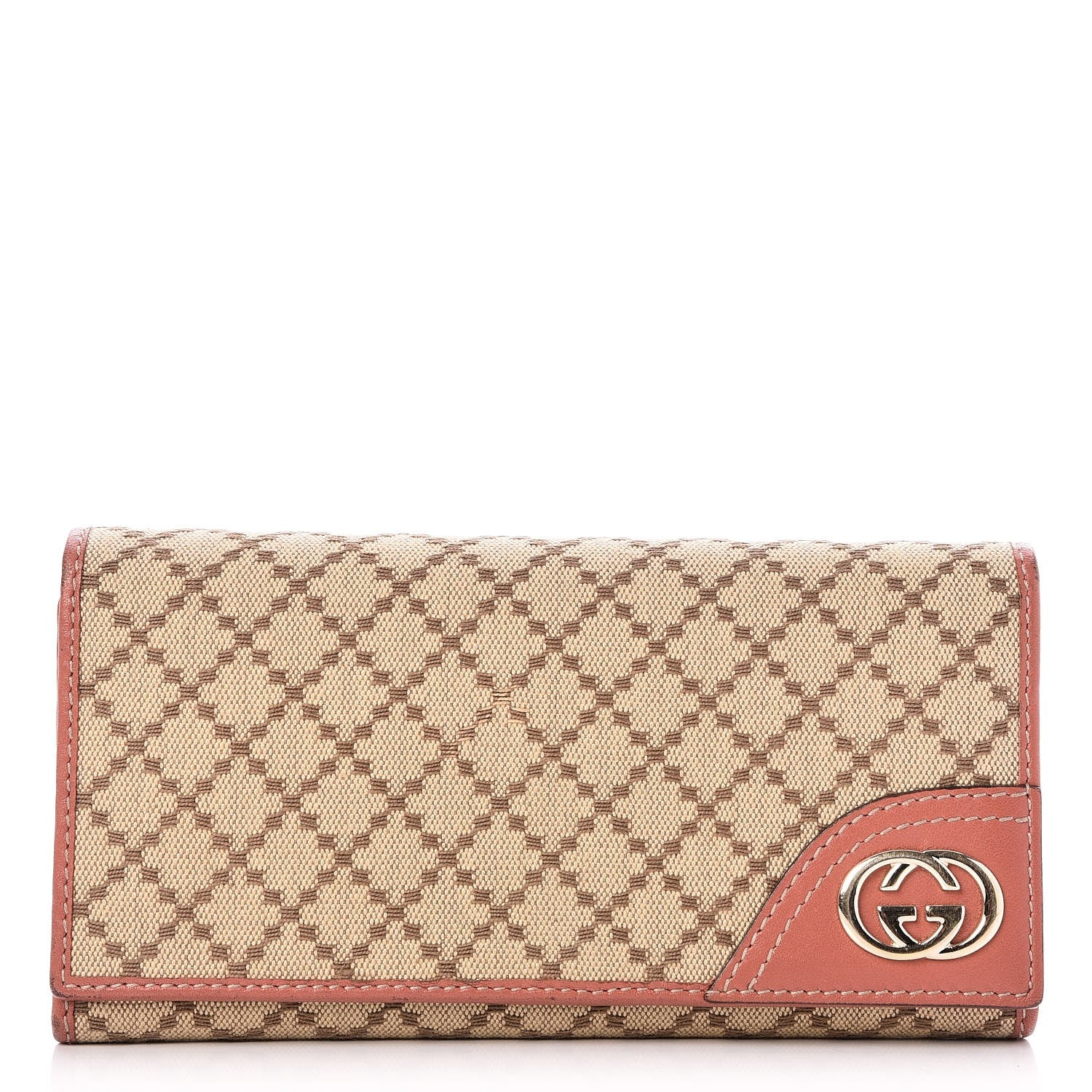 Gucci Diamante New Britt Continental Wallet Coral 1 of 7
