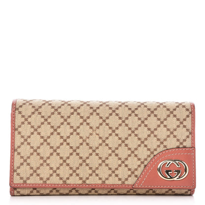 Gucci Diamante New Britt Continental Wallet Coral 1 of 7