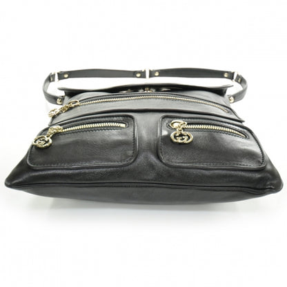 Gucci Leather Britt Messenger Bag Black 4 of 10