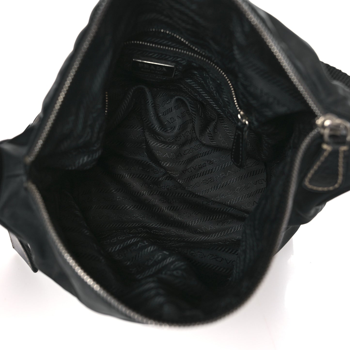 Tessuto Nylon Vitello Hobo Black