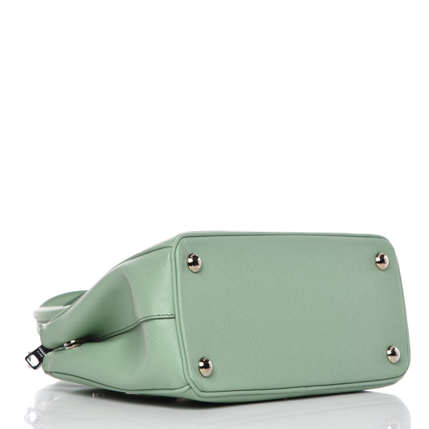Saffiano Lux Small Galleria Double Zip Tote Acquamarina