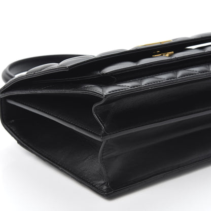 Balenciaga Nappa Calfskin Quilted Medium Sharp Top Handle Bag Black 5 of 8