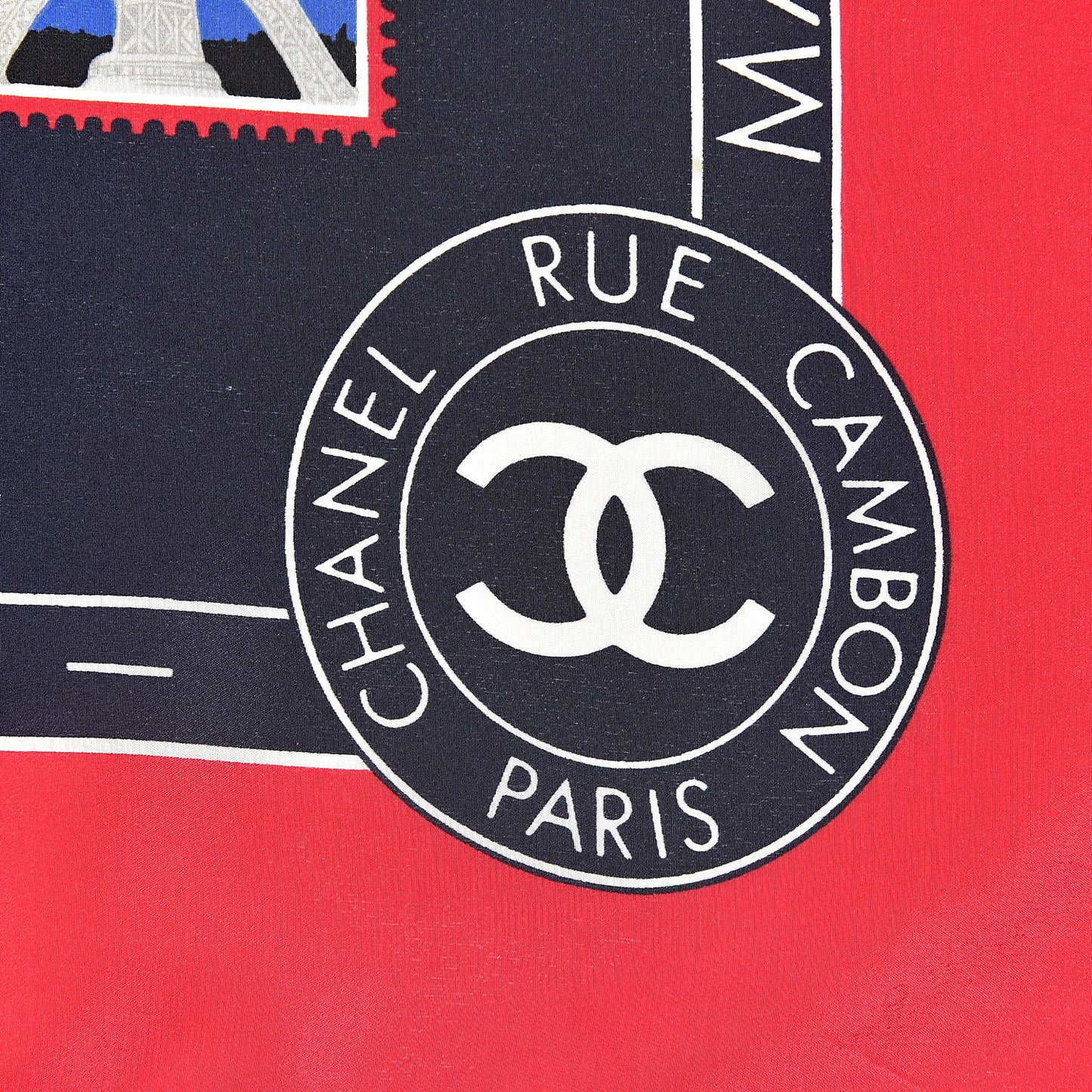 Silk Flags Square Scarf Red Black
