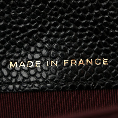Chanel Caviar Quilted Large Gusset Flap Wallet Black 7 of 12