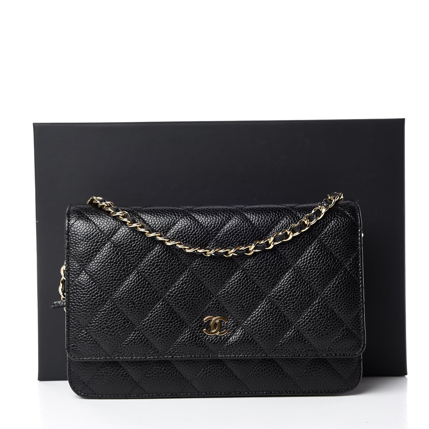 Chanel Caviar Quilted Wallet On Chain WOC Black 11 of 11