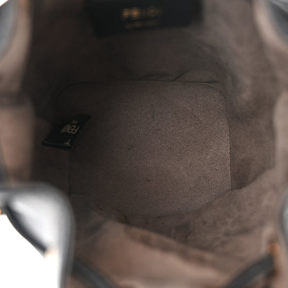 Fendi Vitello Century F is Fendi Eyebrow Monster Eyes Embossed Mini Mon Tresor Bucket Bag Black 5 of 11