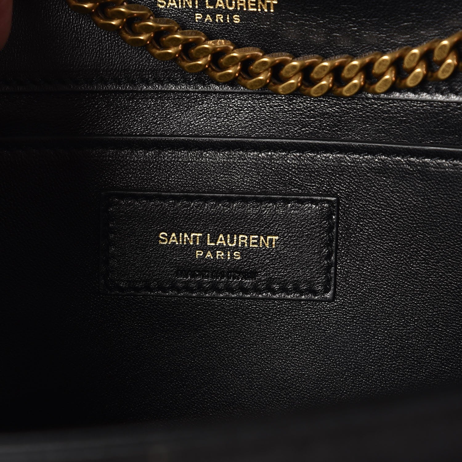 Saint Laurent Suede Sequin Medium Monogram Kate Shoulder Bag Black 6 of 7