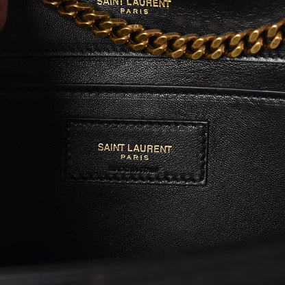 Saint Laurent Suede Sequin Medium Monogram Kate Shoulder Bag Black 6 of 7
