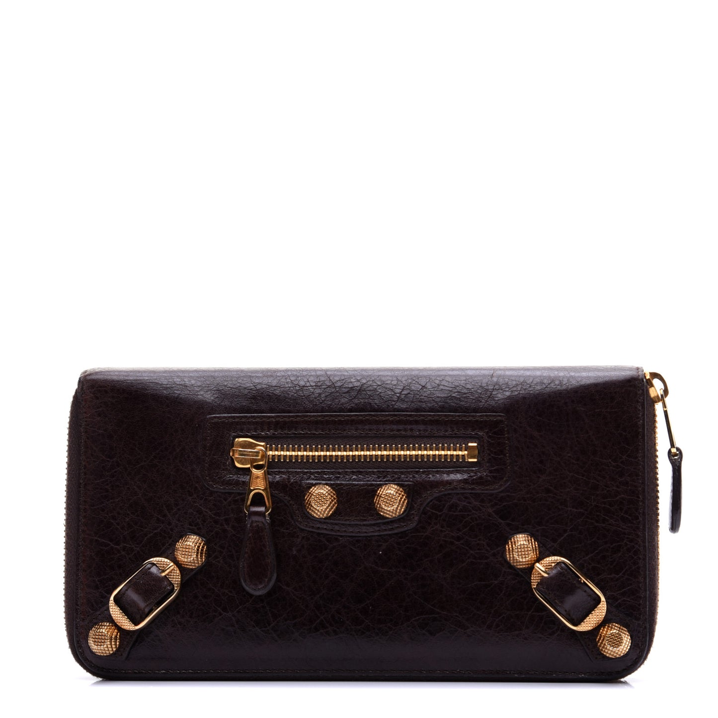 Agneau Giant 12 Gold Hardware Compagnon Wallet Black