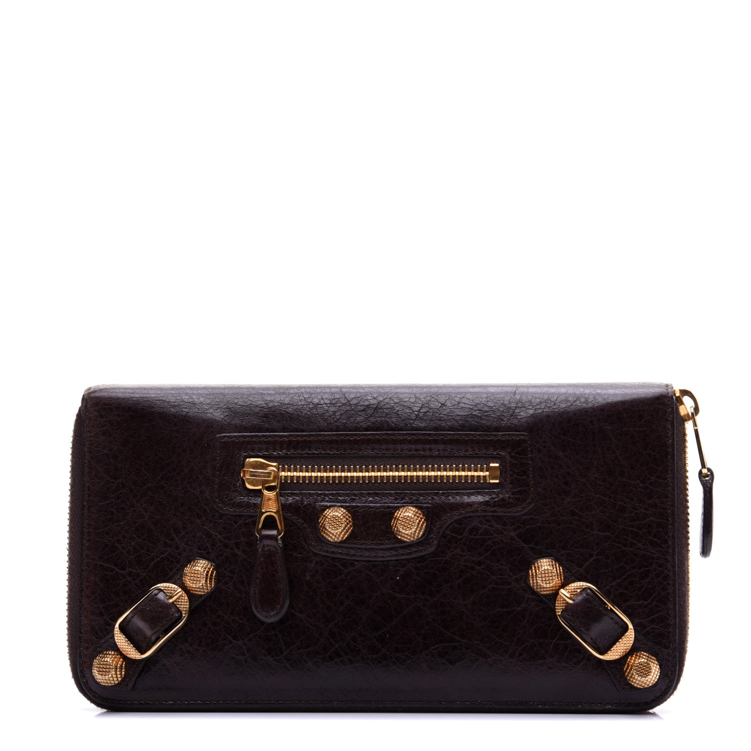 Balenciaga Agneau Giant 12 Gold Hardware Compagnon Wallet Black 1 of 12