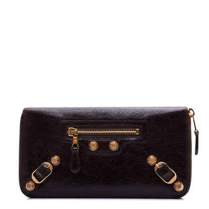 Balenciaga Agneau Giant 12 Gold Hardware Compagnon Wallet Black 1 of 12