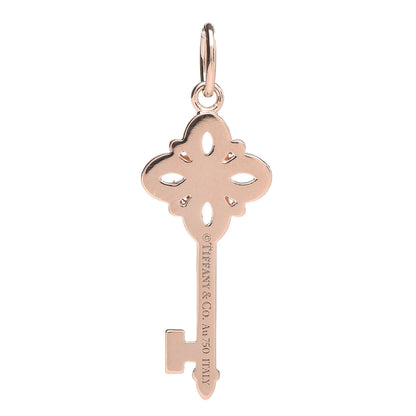 Tiffany 18K Rose Gold Diamond Mini Victoria Key Pendant 3 of 3