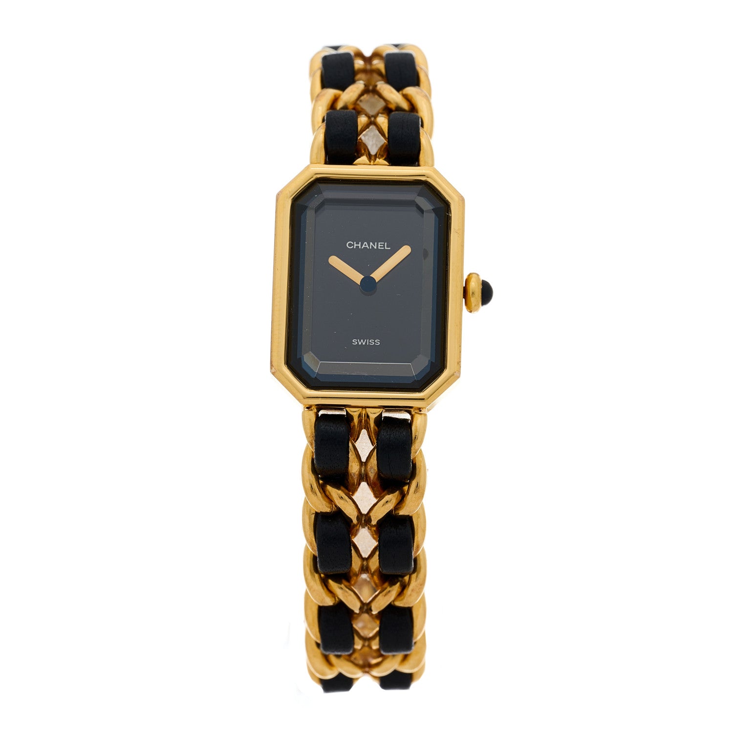 Chanel Stainless Steel Lambskin 20mm Chain Premiere Quartz Watch Gold L 1 of 4