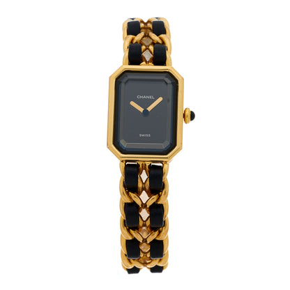 Chanel Stainless Steel Lambskin 20mm Chain Premiere Quartz Watch Gold L 1 of 4