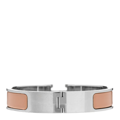 Hermes Enamel Narrow Clic Clac H Bracelet PM Rose Candeur 3 of 5