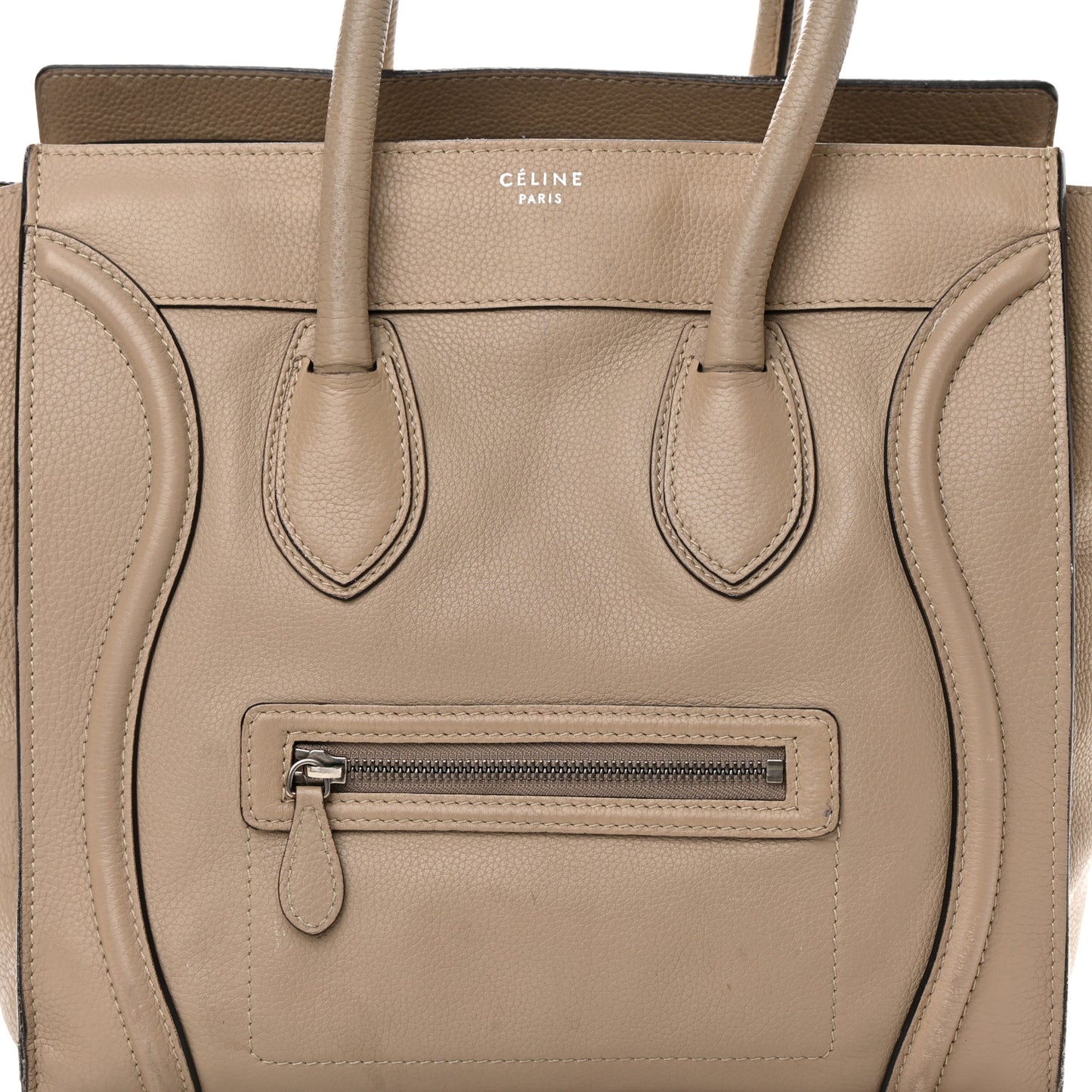 Drummed Calfskin Mini Luggage Dune