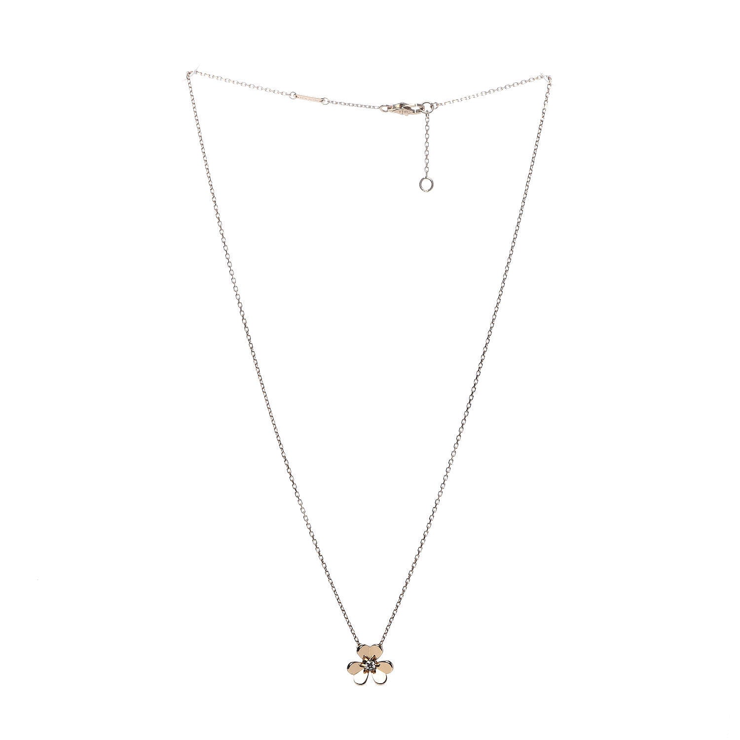 Van Cleef & Arpels 18K Yellow Gold Diamond Mini Frivole Pendant Necklace 3 of 9