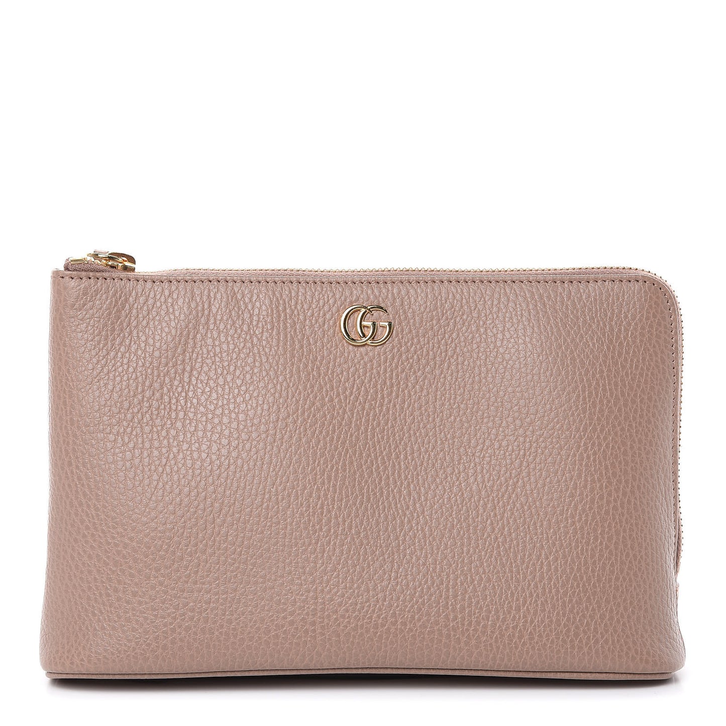 Calfskin GG Marmont Zip Pouch Porcelain Rose