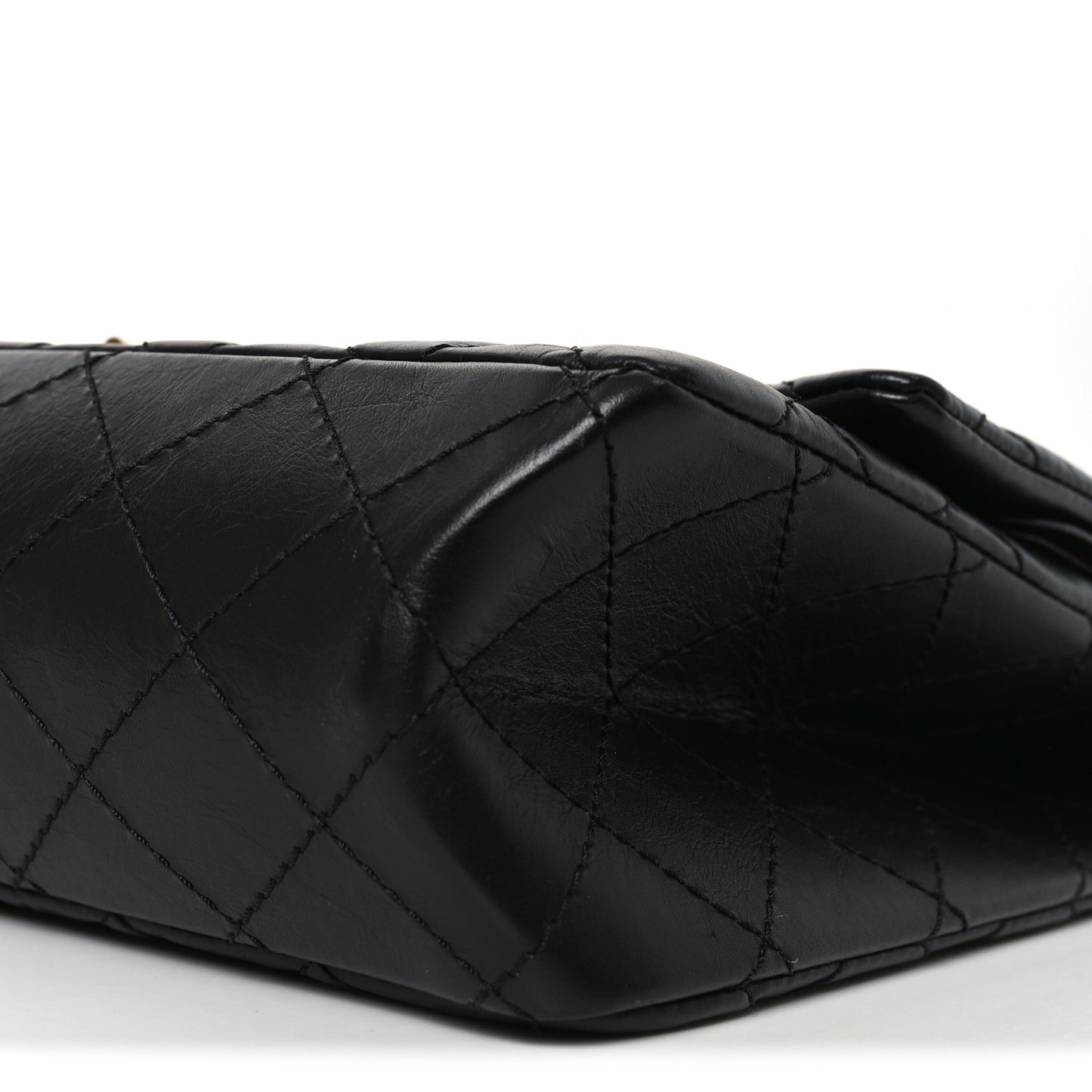 Aged Calfskin Quilted 2.55 Reissue 226 Flap Black