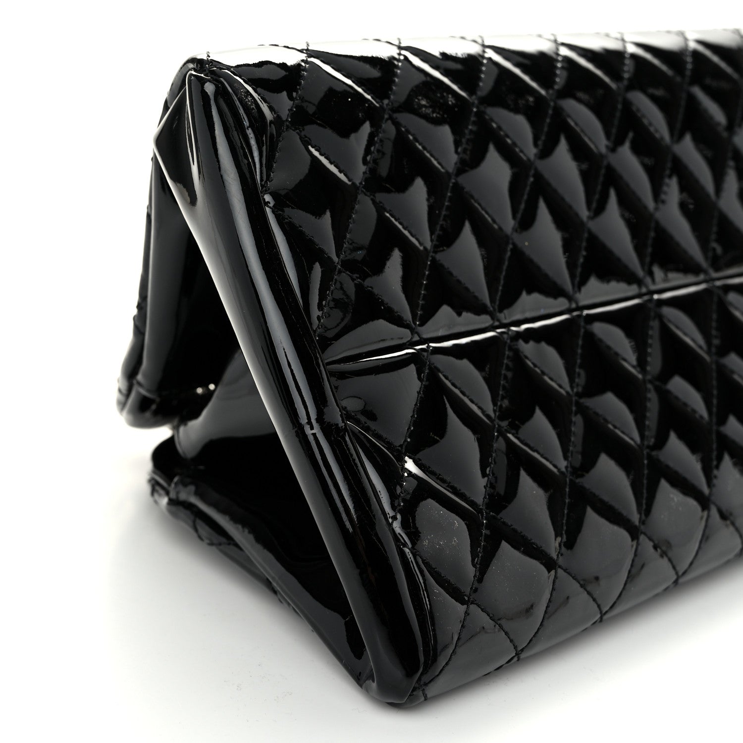 Chanel Patent Quilted Medium Just Mademoiselle Black 9 of 10