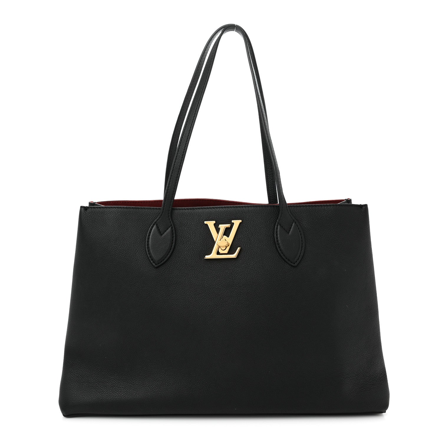 Louis Vuitton Grained Calfskin Lockme Shopper Black 1 of 11