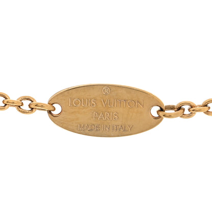Louis Vuitton Metal Crystal LV Iconic Necklace Gold 4 of 4