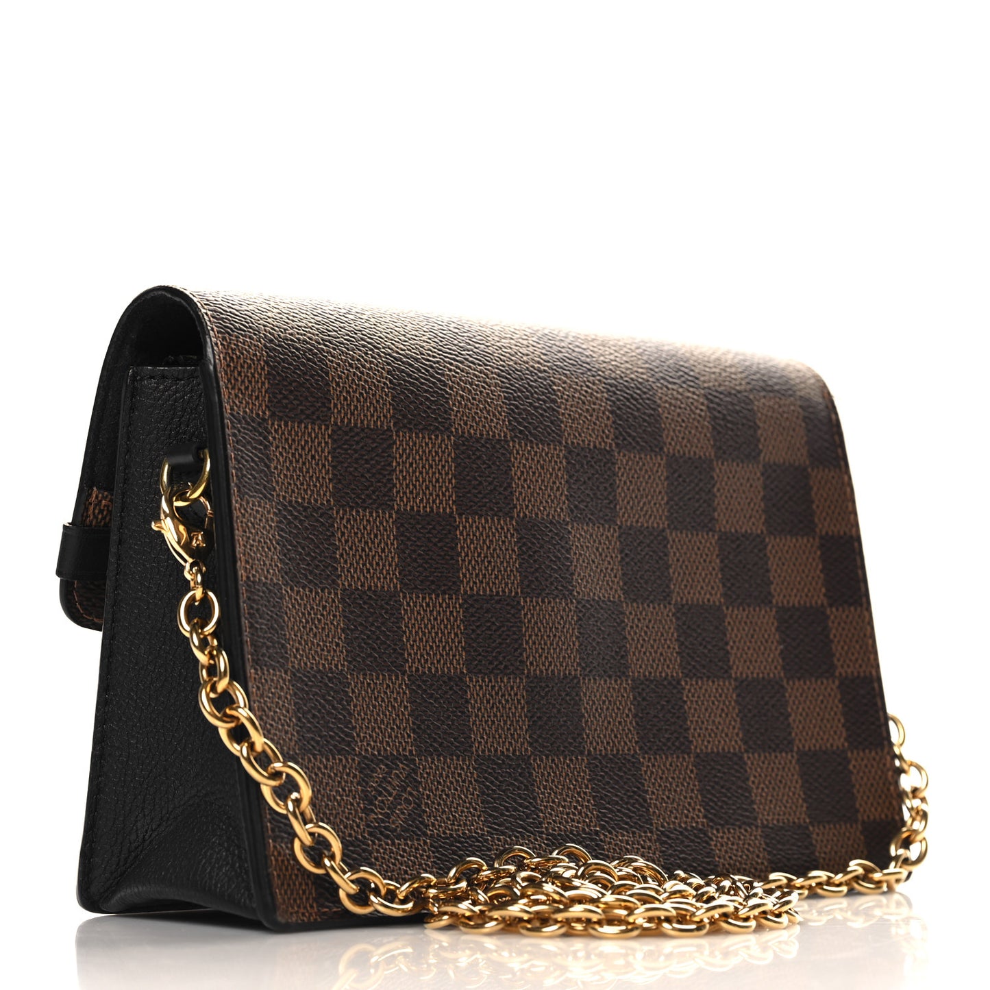 Damier Ebene Vavin Chain Wallet Black