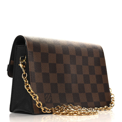 Louis Vuitton Damier Ebene Vavin Chain Wallet Black 3 of 10