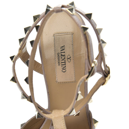 Valentino Garavani Patent Nappa Rockstud Ankle Strap 65mm Pumps 37 Black Poudre 7 of 10