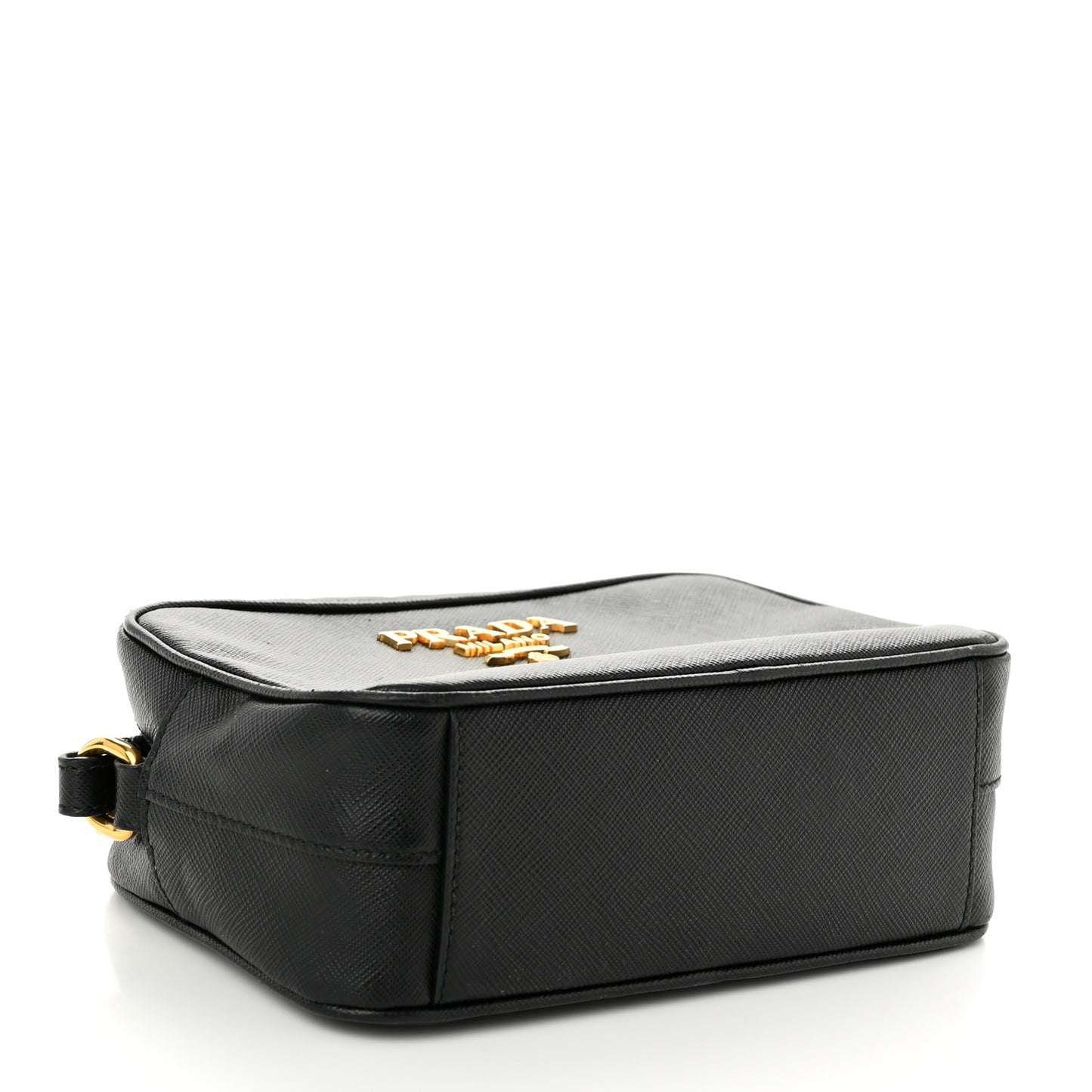 Saffiano Mini Camera Crossbody Bag Black